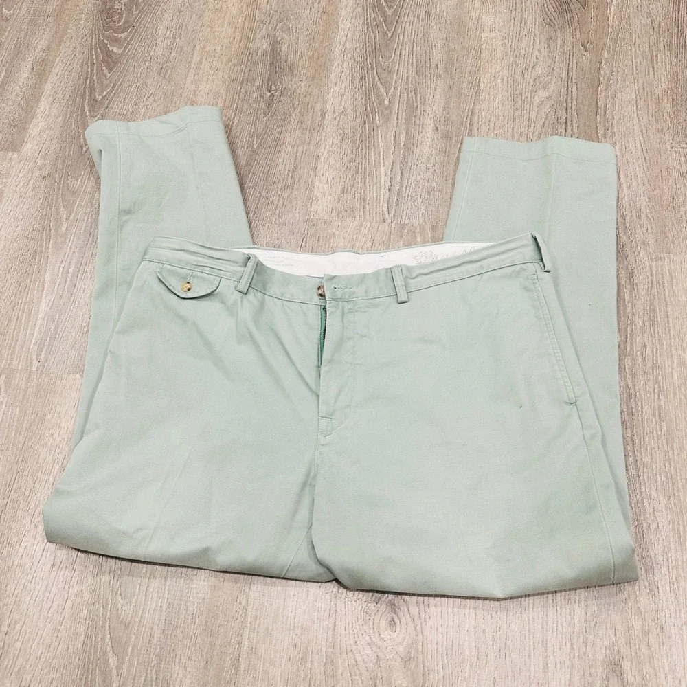 Polo Ralph Lauren‎ Pants Mens 38x32 Straight Fit Chino Pants Green Cotton Chinos